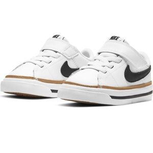 Nike Court Legacy (TDV) White and Black Sneakers - 2c